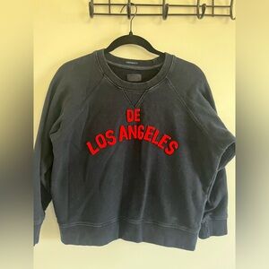 MOTHER pullover navy “de los angeles” sweatshirt size S